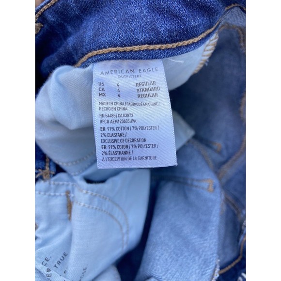 American Eagle Hi-Rise Jeggings Size 4 High Rise Skinny Jeans Stretch Cotton - Picture 9 of 11